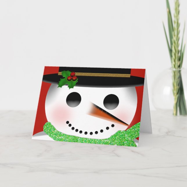 CHRISTMAS - SNOWMAN - CHILDREN HOLIDAY CARD (Front)