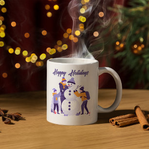 Christmas Snowman Children Winter Coffee Mug