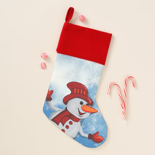 Christmas Snowman Christmas Stocking (Front)