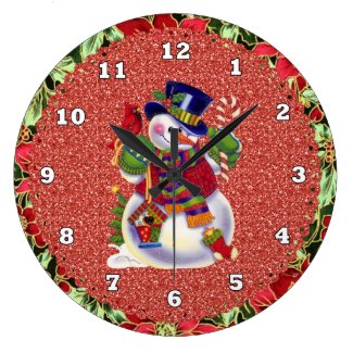 Christmas Snowman clock