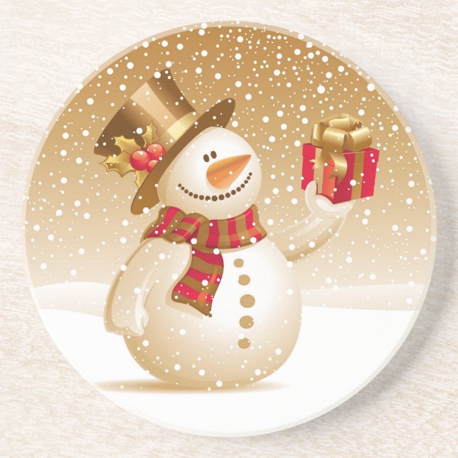 Christmas Snowman Coaster (Front)