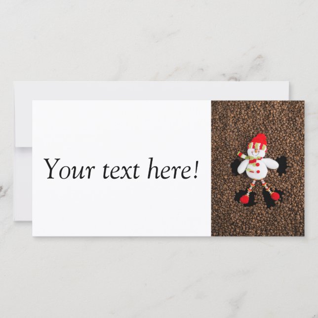 Christmas snowman decoration holiday card (Front)