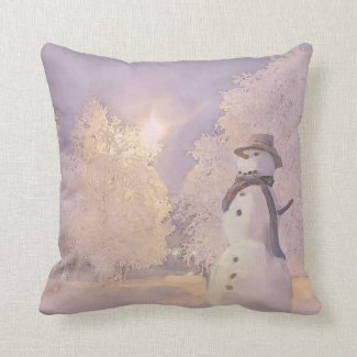Christmas Snowman Decorator Throw Pillows