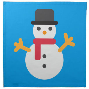 christmas snowman emoji napkin