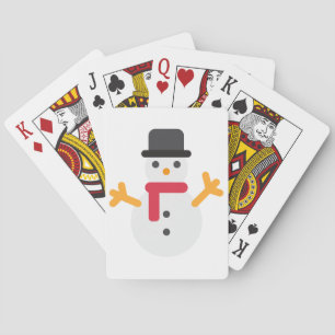 christmas snowman emoji poker cards