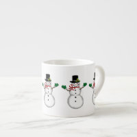 Christmas Snowman Espresso Cup