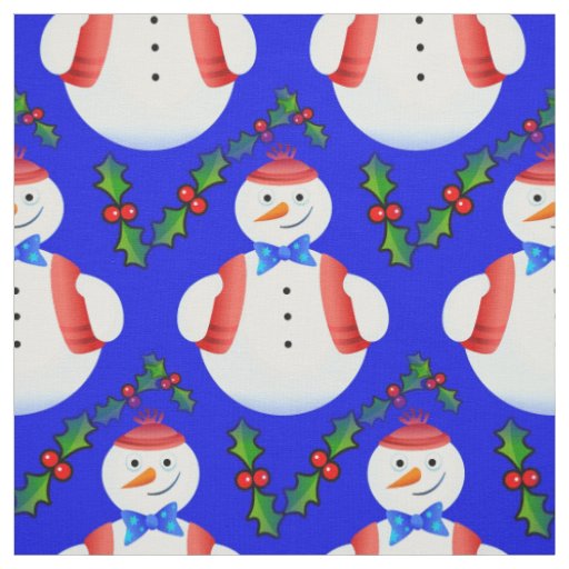 christmas snowman fabric