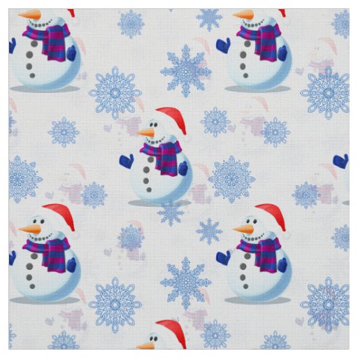 Christmas Snowman  Fabric