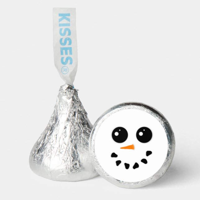 Christmas Snowman Face Hershey's Candy Favors (Front)