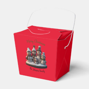 Christmas Snowman Family Favor Boxes