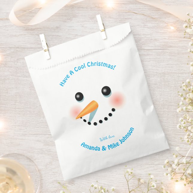 Christmas Snowman Favor Bag (Clipped)
