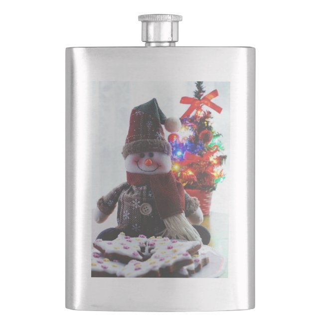 CHRISTMAS SNOWMAN  FLASK (Front)