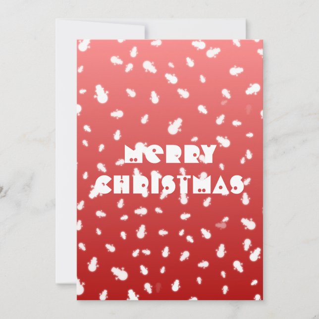 Christmas Snowman Flat Card (Front)
