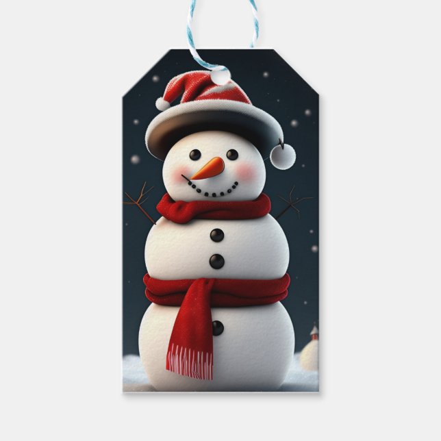  Christmas Snowman Gift Tag (Front)