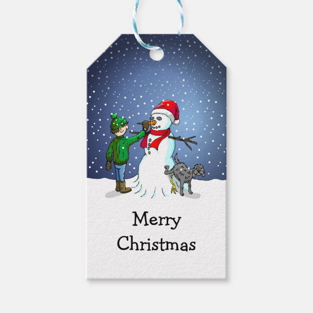 Christmas Snowman Gift Tags (Front)