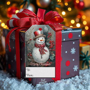 Christmas snowman  gift tags