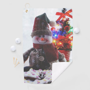 CHRISTMAS SNOWMAN  GOLF TOWEL