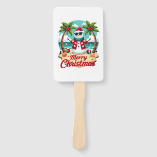 christmas Snowman Hand Fan