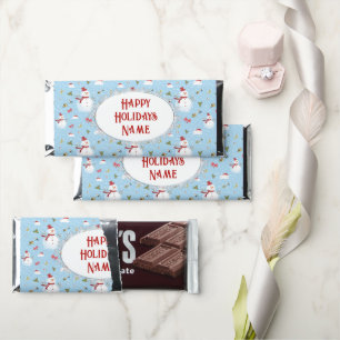 Christmas Snowman Hershey Bar Favors