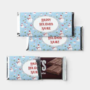 Christmas Snowman Hershey Bar Favors