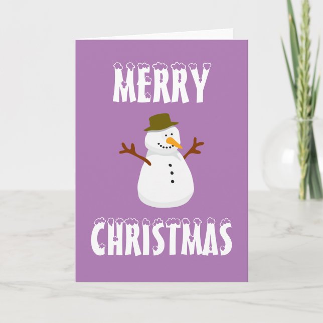 Christmas Snowman Holiday Card (Front)