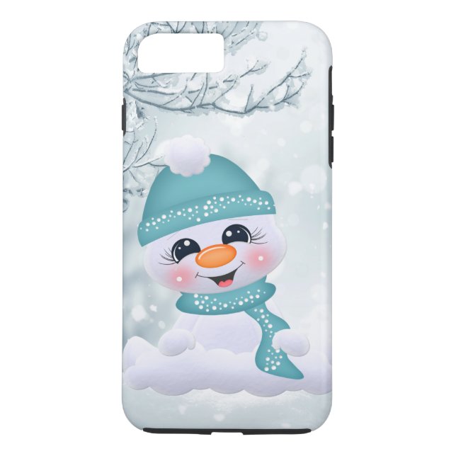 Christmas snowman holiday Festive iPhone 8/7 case (Back)