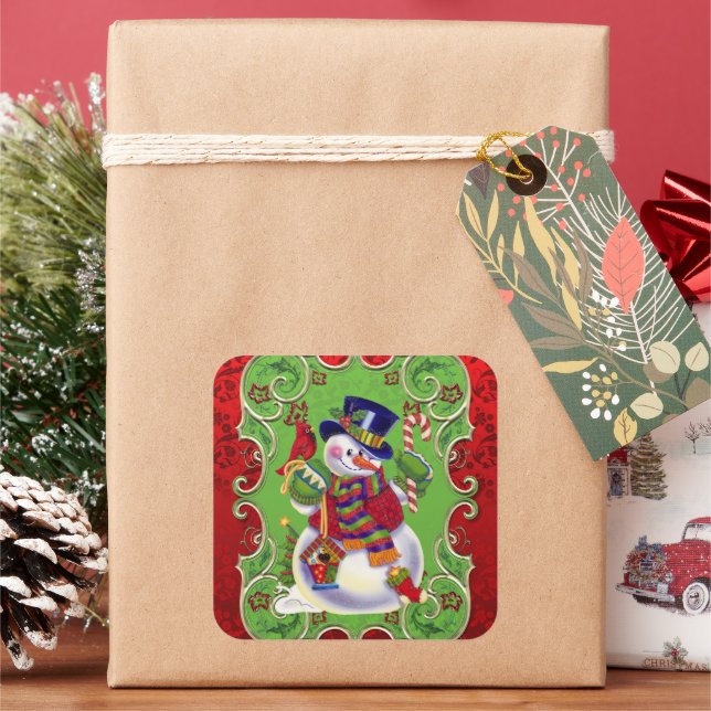 Christmas snowman Holiday fun sticker (Holiday)