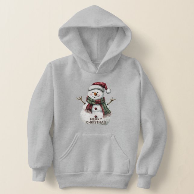 Christmas Snowman Hoodie (Laydown)