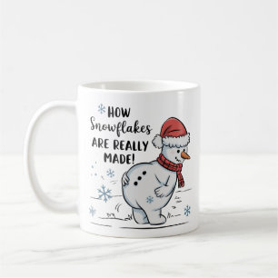 Christmas Snowman How Snowflakes Are Really Made Coffee Mug