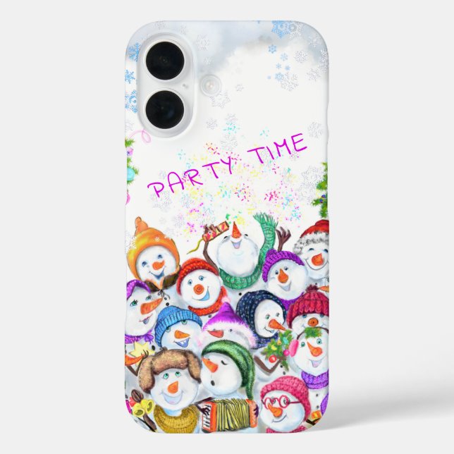 Christmas Snowman iPhone Case - Custom Text (Back)