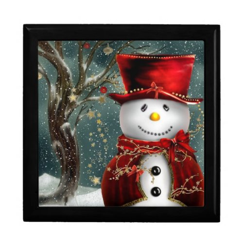 Christmas Snowman Jewelry Box