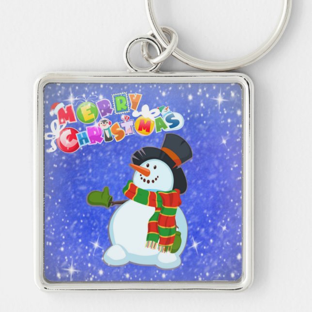 Christmas Snowman Keychain (Front)