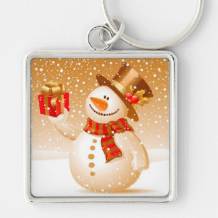 Christmas Snowman Keychain
