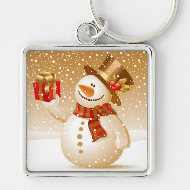 Christmas Snowman Keychain (Front)