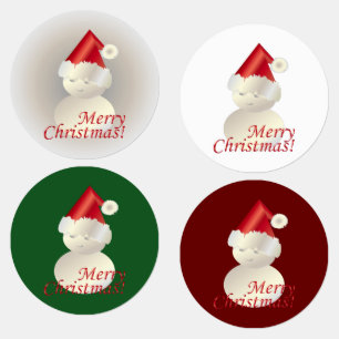 Christmas Snowman Kids' Labels