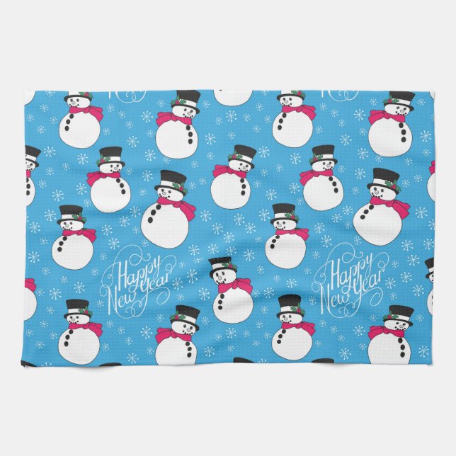 Christmas snowman kitchen towel (Horizontal)
