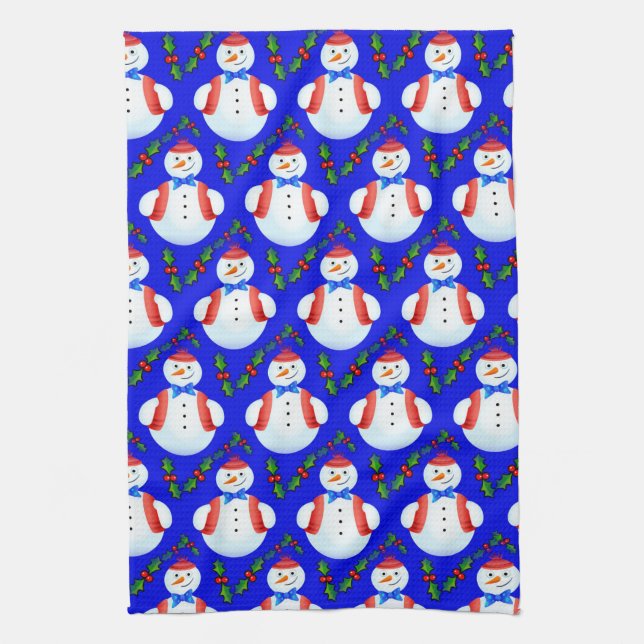 christmas snowman kitchen towel (Vertical)
