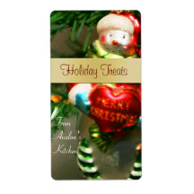 Christmas Snowman Kitchen Treat Baking Label