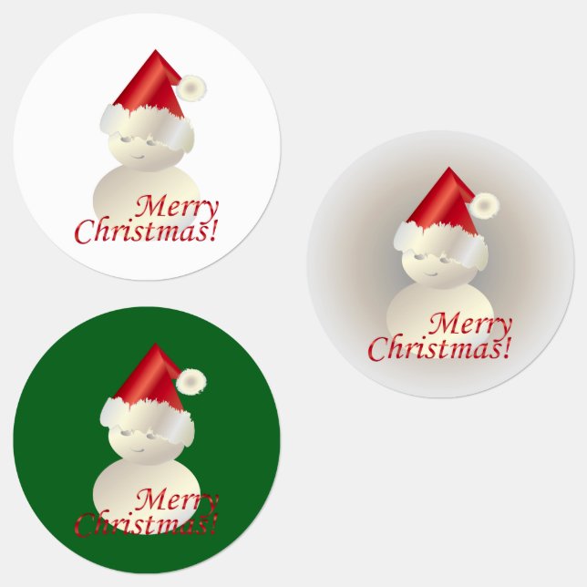 Christmas Snowman Labels (Group)