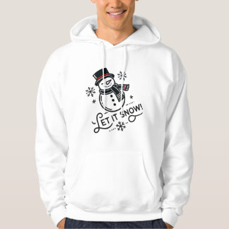 Christmas Snowman Let It Snow Hoodie