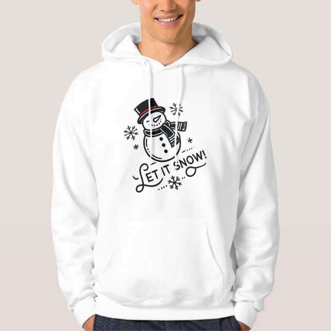 Christmas Snowman Let It Snow Hoodie (Front)