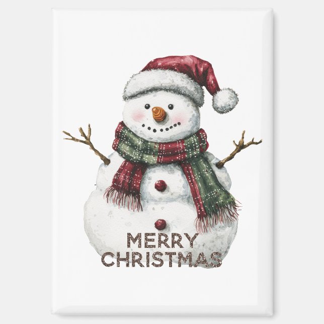 Christmas Snowman Magnet (Front)