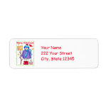 Christmas Snowman Merry Christmas Custom Label<br><div class="desc">Send seasons greetings with all your mail with this cute snowman Christmas return address label with the customizable words "Merry Christmas!" and your address or other information. Coordinate with matching Christmas cards or invitations. The snowman is wearing a turquoise and blue toboggan and scarf and a lavender purple sweater and...</div>