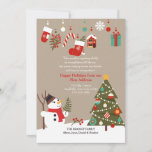 Christmas Snowman Moving Announcement<br><div class="desc">A cute snowman, a Christmas tree and hanging Christmas items create a charming holiday card with which to send your Christmas greetings and notify friends and family of your new address. The card is easy to customize with your wording, font, font color and choice of six paper types.Not exactly what...</div>