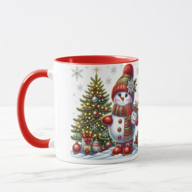 Christmas Snowman mug (Left)