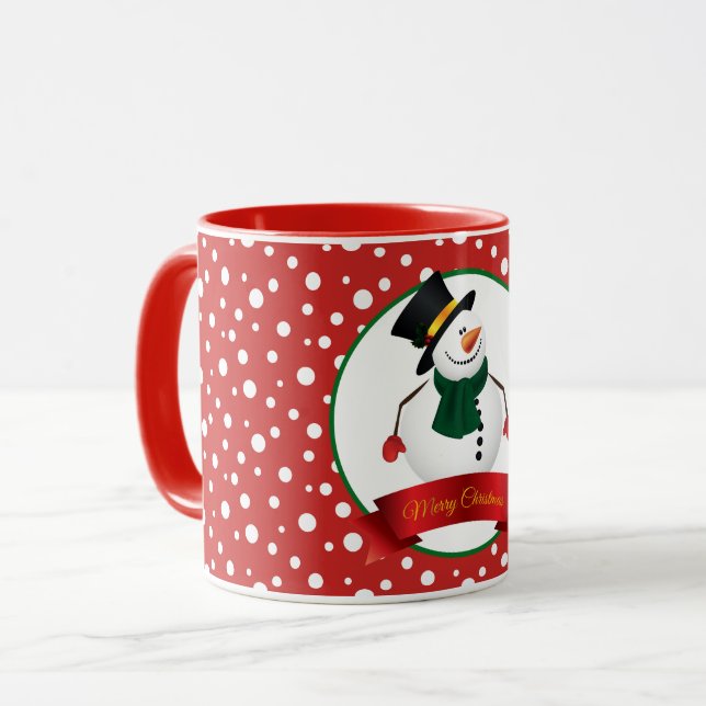Christmas Snowman Mug (Front Left)