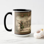 Christmas Snowman Mug<br><div class="desc">Both vintage images and hand-drawn artwork were used to design this misty,  magical Christmas scene in subtle neutral and Christmas hues. Original artwork,  copyrighted by Carrie Knoff.</div>