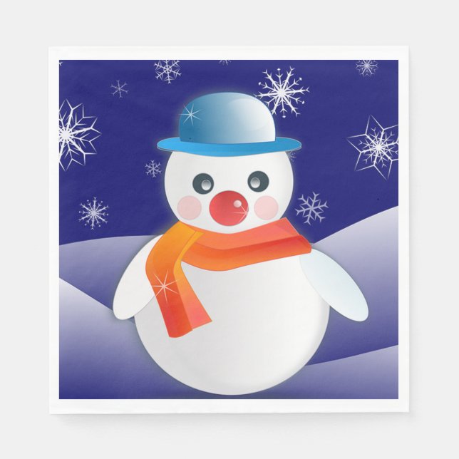 Christmas Snowman Napkins (Front)