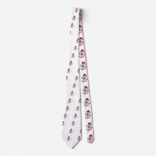 christmas snowman neck tie (Front)