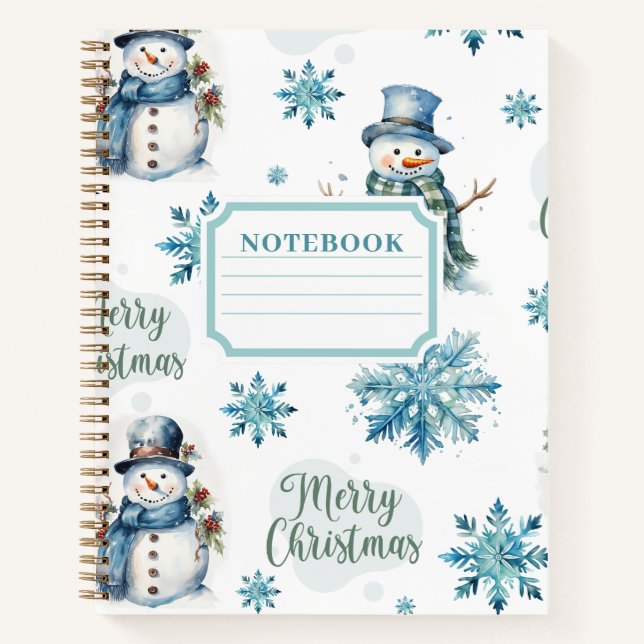 Christmas Snowman Notebook (Front)
